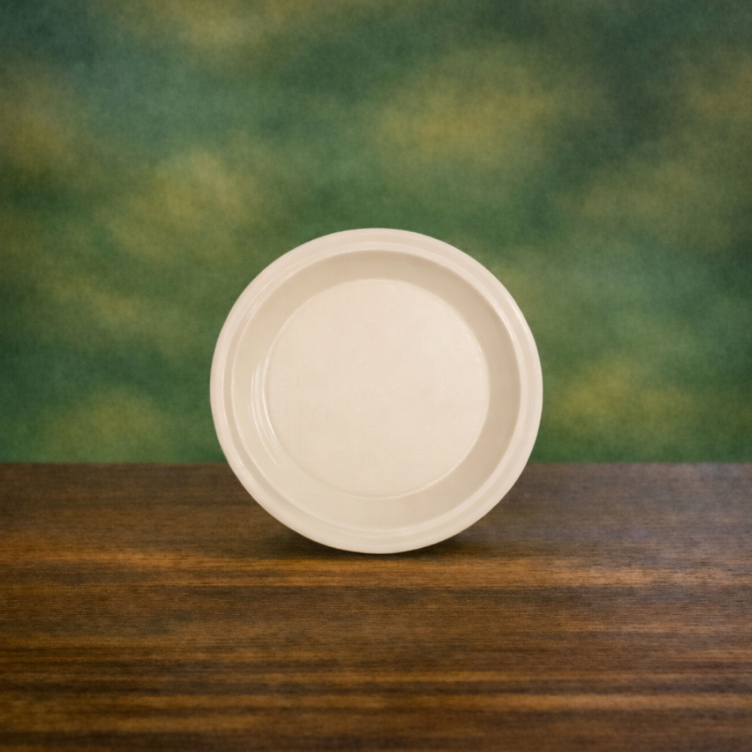 Plato redondo Postre Biodegradable 17 x 1,50 cm